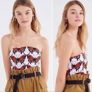 Urban Outfitters Monarch Butterfly Tube Top